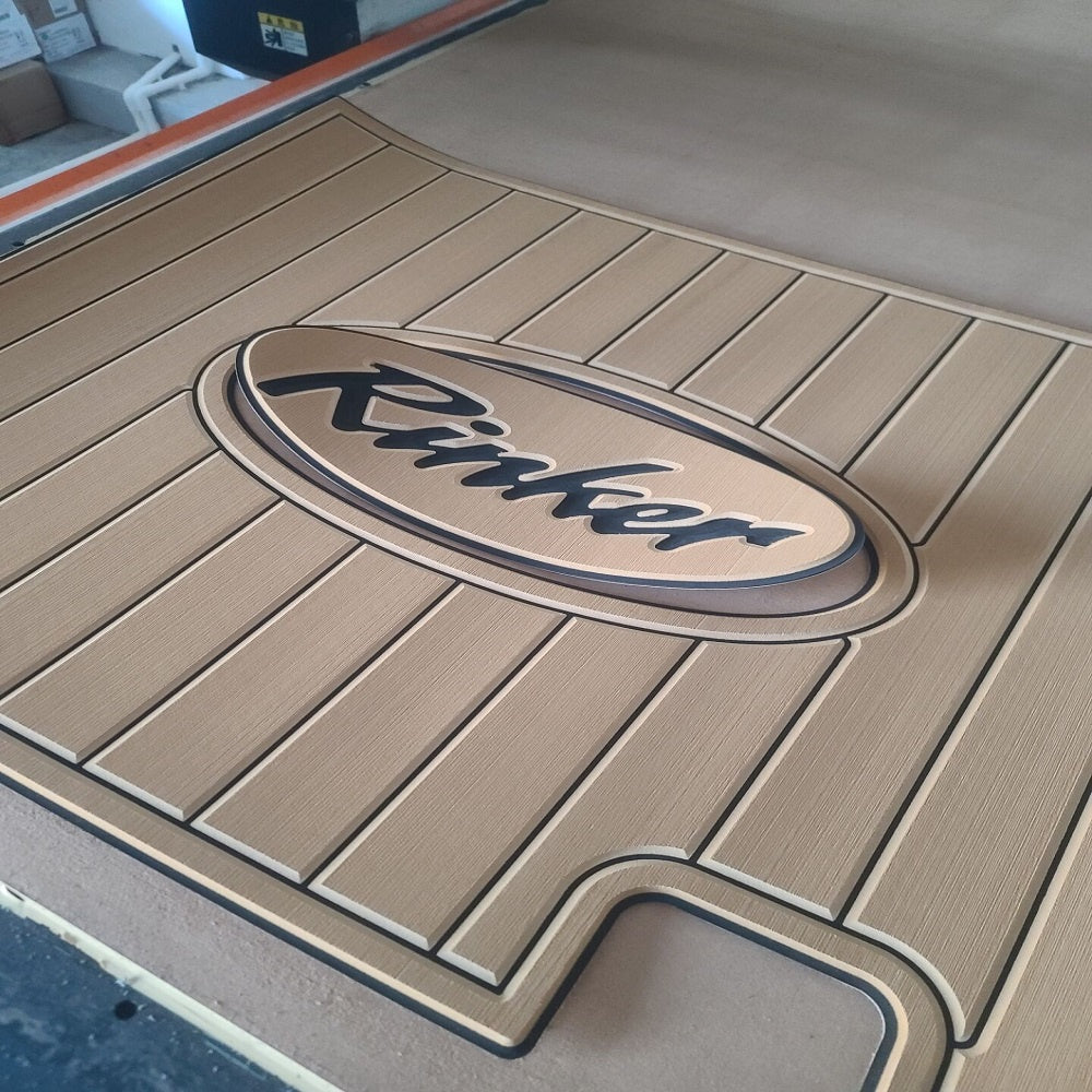 2003 Rinker 342 Swim Platform Cockpit Pad Boat EVA Foam Faux Teak Deck Floor Mat SeaDek MarineMat Gatorstep Style Self Adhesive