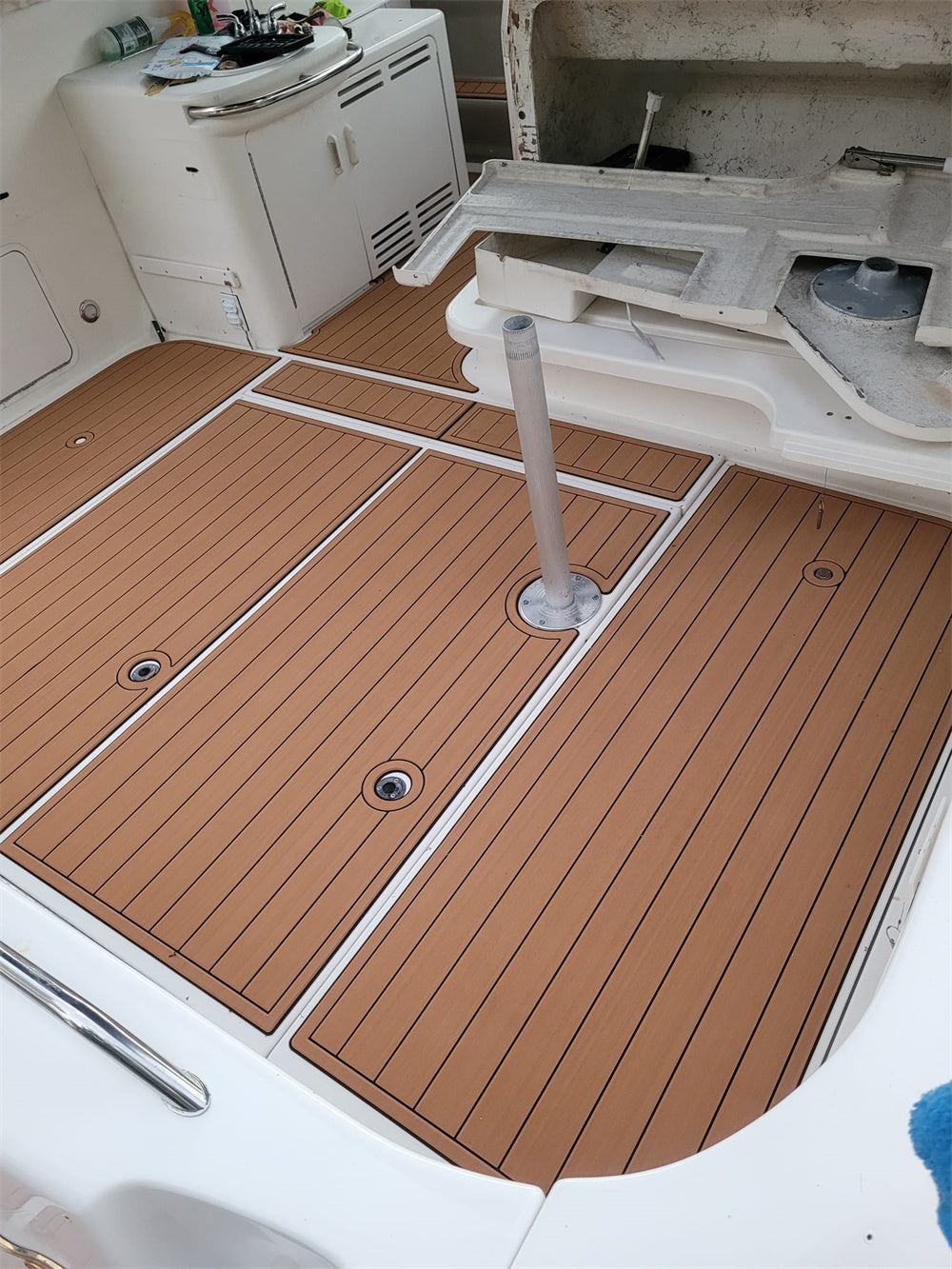 1998 Sea Ray Sundancer 370 Swim Platform Cockpit Pad Boat EVA Teak Flooring Mat