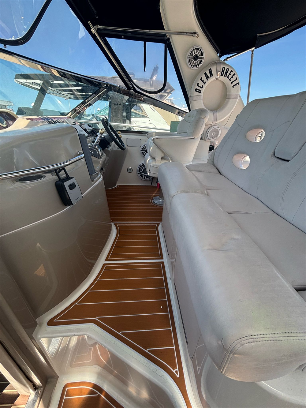 1998-1999 Sea Ray Sundancer 400 Swim Platform Cockpit Pad Boat EVA Teak Floor SeaDek MarineMat Gatorstep Style Self Adhesive