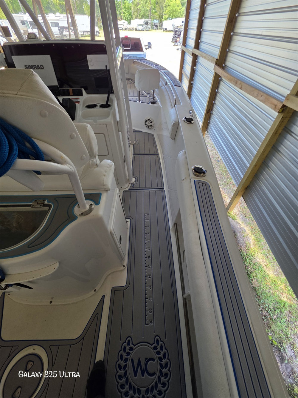 2019 Sea Hunt Ultra 234 Swim Platform Cockpit Boat EVA Foam Faux Teak Deck Floor Mat Pad SeaDek MarineMat Style Self Adhesive