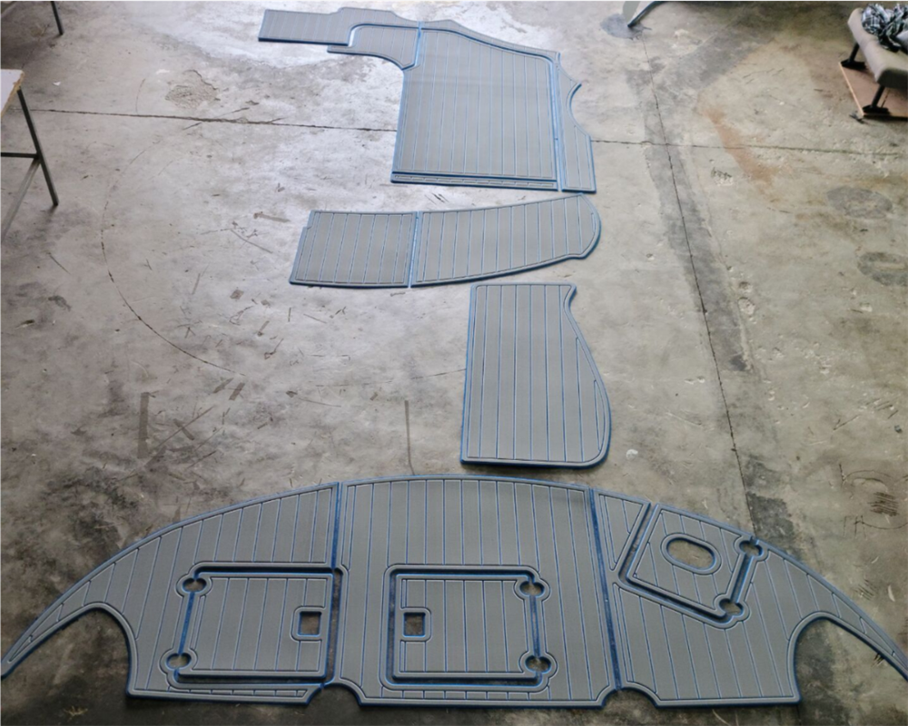 Four Winns 358V Swim Platform Cockpit Boat EVA Faux Foam Teak Deck Floor Pad Mat SeaDek MarineMat Gatorstep Style Self Adhesive