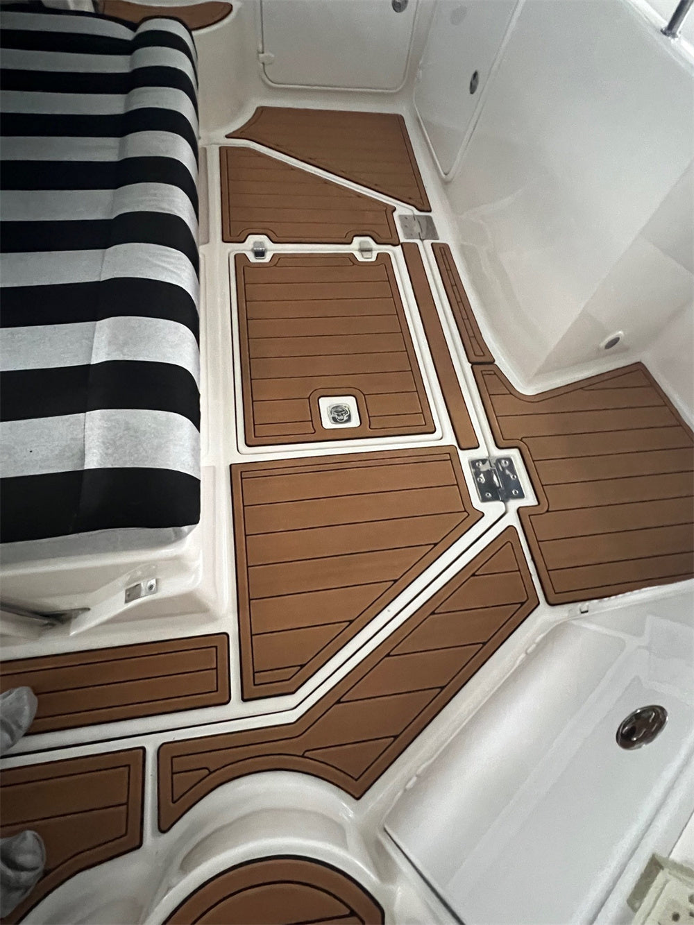 2004 Regal 3560 Swim Platform Cockpit Boat EVA Faux Foam Teak Floor Mat Seadek MarineMat Gatorstep Style Self Adhesive