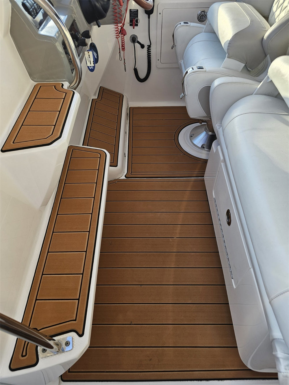 2011 Chaparral 330 Signature Swim Platform Cockpit Boat EVA Faux Floor Pad Mat SeaDek MarineMat Gatorstep Style Self Adhesive