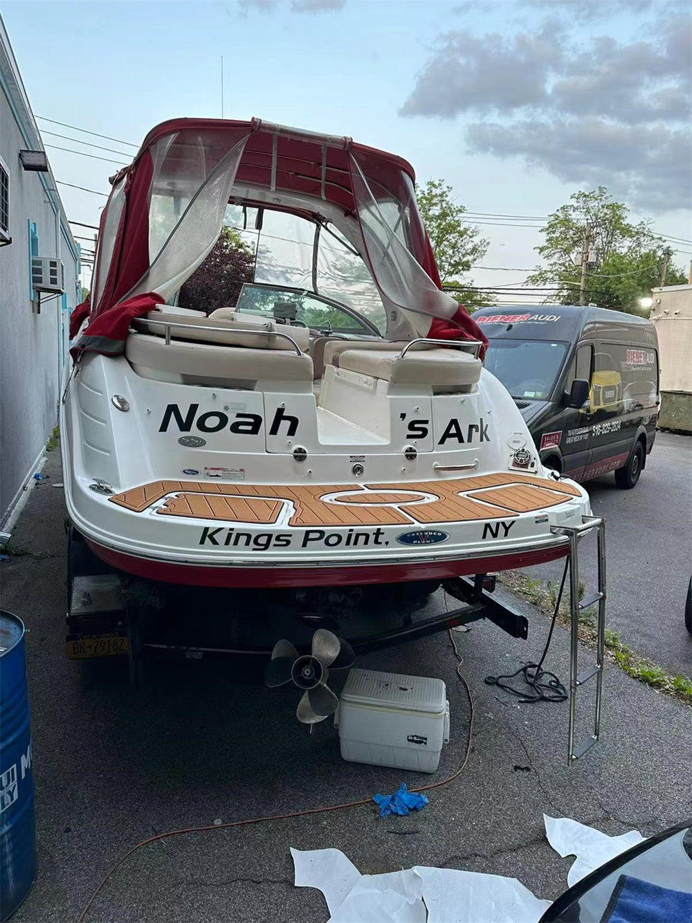 Chaparral 256 SSI Swim Step Platform Transom Boat EVA Foam Teak Deck Floor Pad SeaDek MarineMat Gatorstep Style Self Adhesive