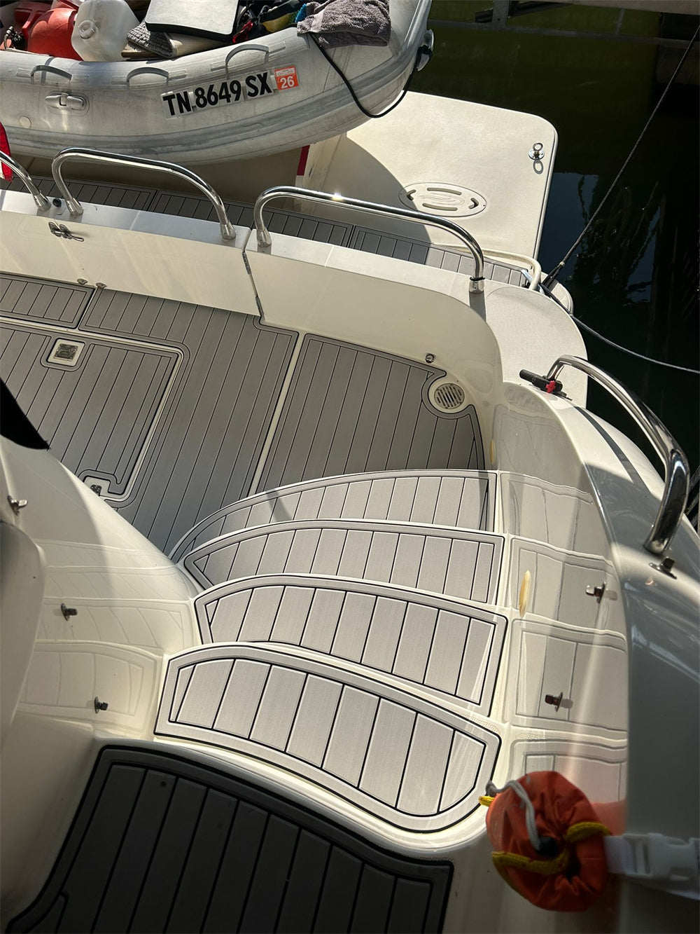 2006 Carver 48 Swim Platform Cockpit Stairs Pad Boat EVA Teak Deck Floor Pad Mat SeaDek MarineMat Style Self Adhesive