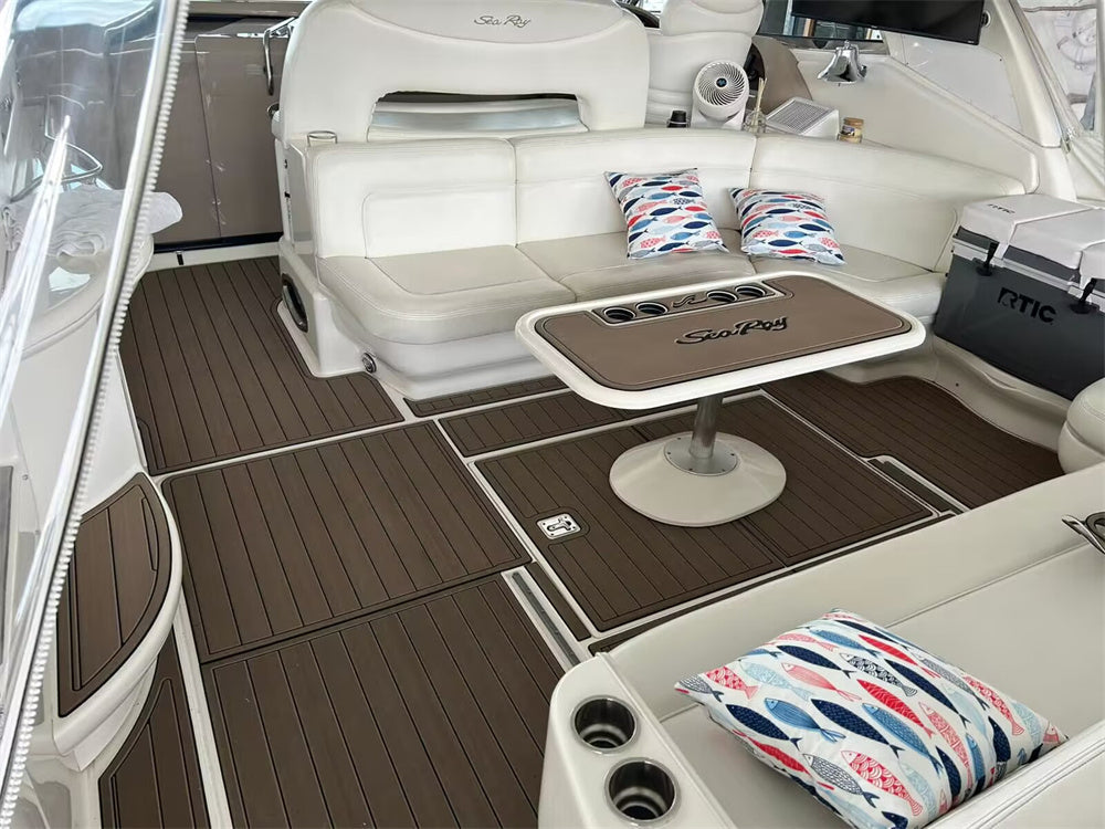 2001 Sea Ray Sundancer 460 Swim Platform Cockpit Pad Boat EVA Teak Flooring Mat