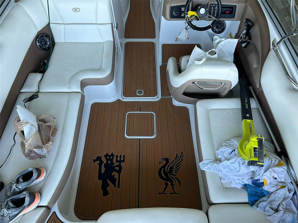 2013 Cobalt 220 Swim Platform Cockpit Bow Pad Boat EVA Teak Deck Flooring Mat SeaDek MarineMat Gatorstep Style Self Adhesive