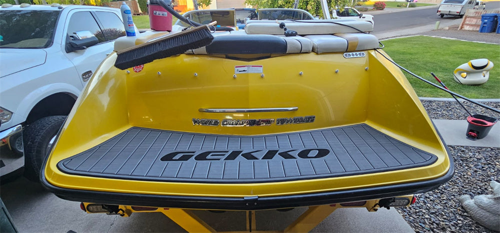 2017 Gekko 6.7 Swim Platform Cockpit Pad Boat EVA Teak Deck Floor Mat SeaDek MarineMat Gatorstep Style Self Adhesive