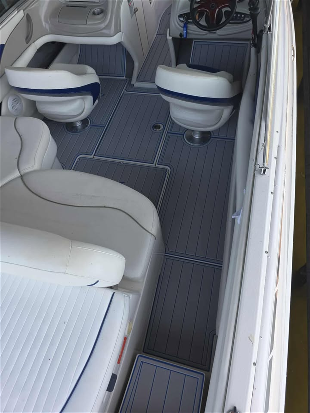 2005 Monterey 228SI Swim Platform Cockpit Pad Boat EVA Faux Teak Deck Floor Mat SeaDek MarineMat Gatorstep Style Self Adhesive