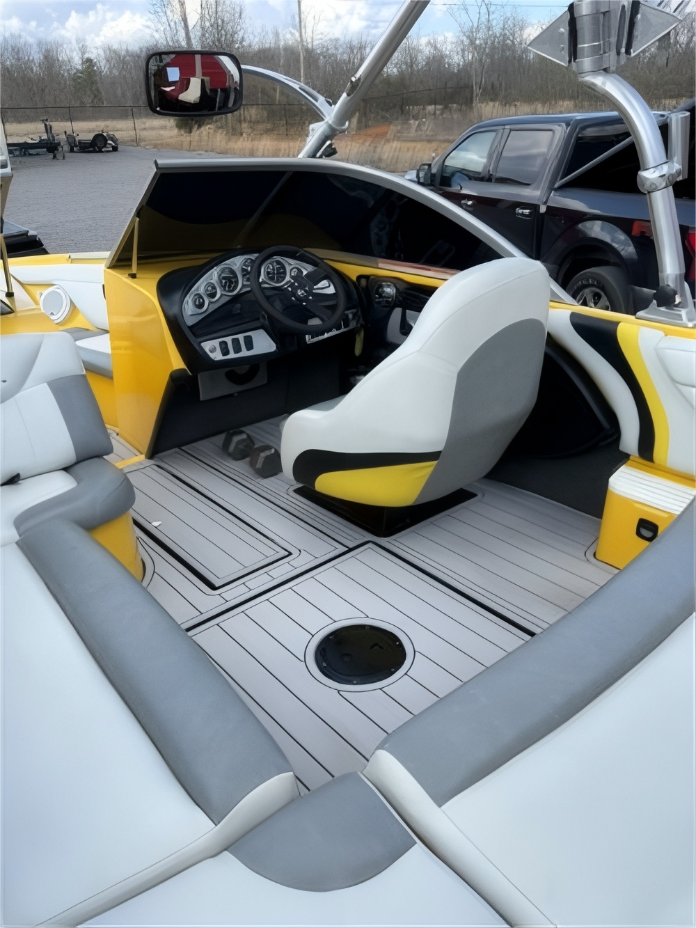 2006 MasterCraft Pro Star 205V X1 Swim Platform Cockpit Pad Boat EVA Foam Faux Teak Deck Floor Mat SeaDek MarineMat Gatorstep Style Self Adhesive