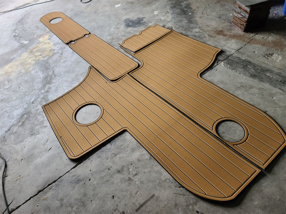 2013 Rinker 246 BR Swim Platform Cockpit Pad Boat EVA Foam Teak Deck Floor Mat SeaDek MarineMat Style Self Adhesive