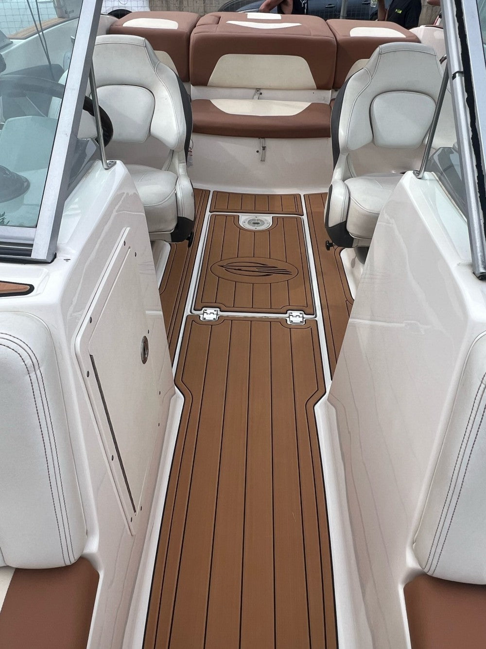 2013 Chaparral 19 H20 Swim Step Cockpit Boat EVA Faux Foam Teak Deck Floor Pad SeaDek MarineMat Style Self Adhesive