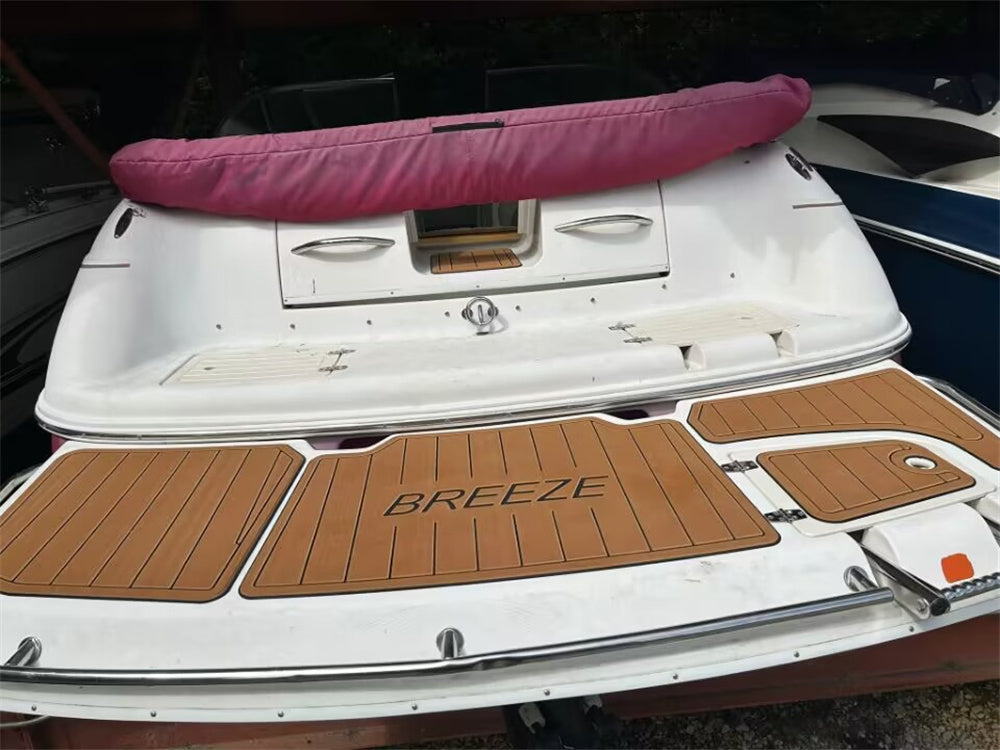 2004 Bryant 234 Swim Platform Cockpit Mat Boat EVA Foam Faux Teak Deck Floor Pad