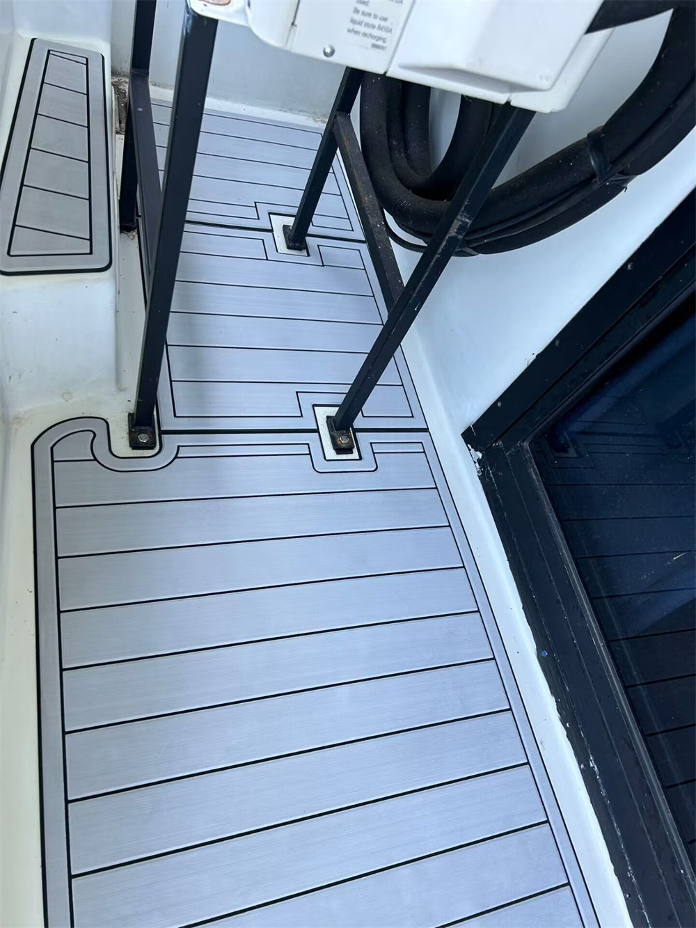 1992 Bluewater 48 Swim Platform Pad Boat EVA Foam Faux Teak Deck Flooring Mat Seadek MarineMat Gatorstep Style Self Adhesive