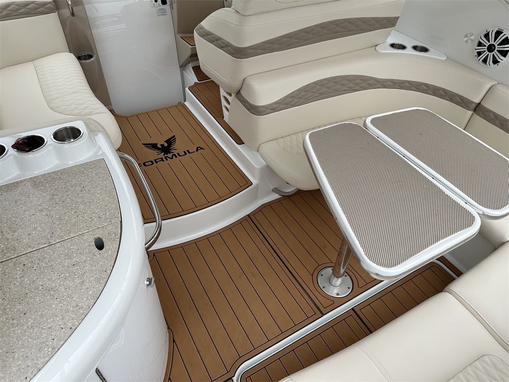 2008 Formula 31 PC Cockpit Mat Boat EVA Foam Teak Flooring Pad SeaDek MarineMat Gatorstep Style Self Adhesive