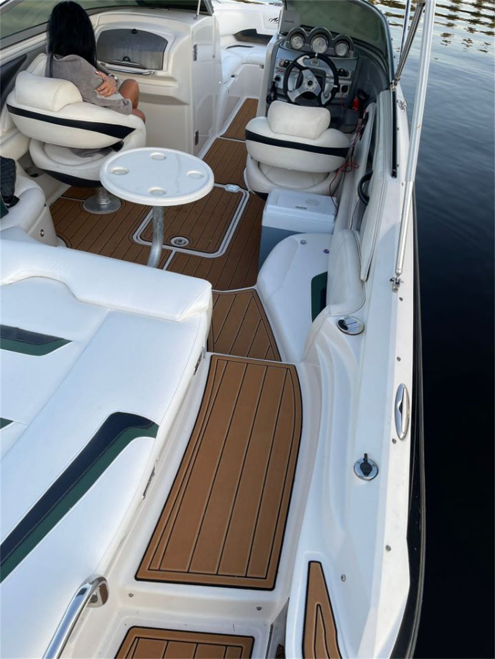2006 Monterey 234FS Swim Platform Cockpit Pad Boat EVA Foam Teak Deck Floor Mat SeaDek MarineMat Style Self Adhesive