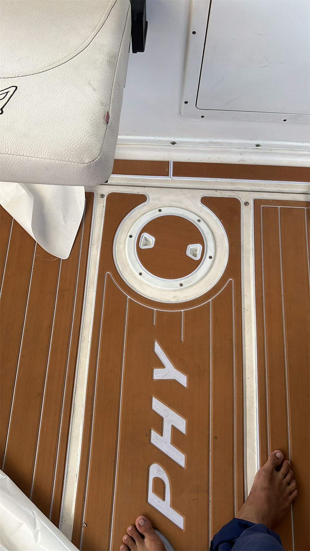 2008 Bayliner Trophy 2902 Walkabout Islander Swim Platform Cockpit Boat EVA Teak Floor Pad Mat SeaDek MarineMat Gatorstep Style Self Adhesive