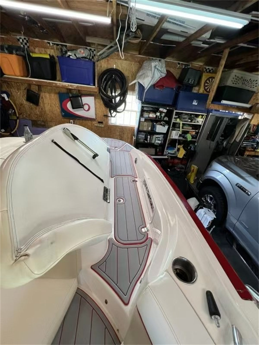 2006 Rinker Captiva 226 Swim Platform Cockpit Pad Boat EVA Foam Teak Floor Mat SeaDek MarineMat Gatorstep Style Self Adhesive