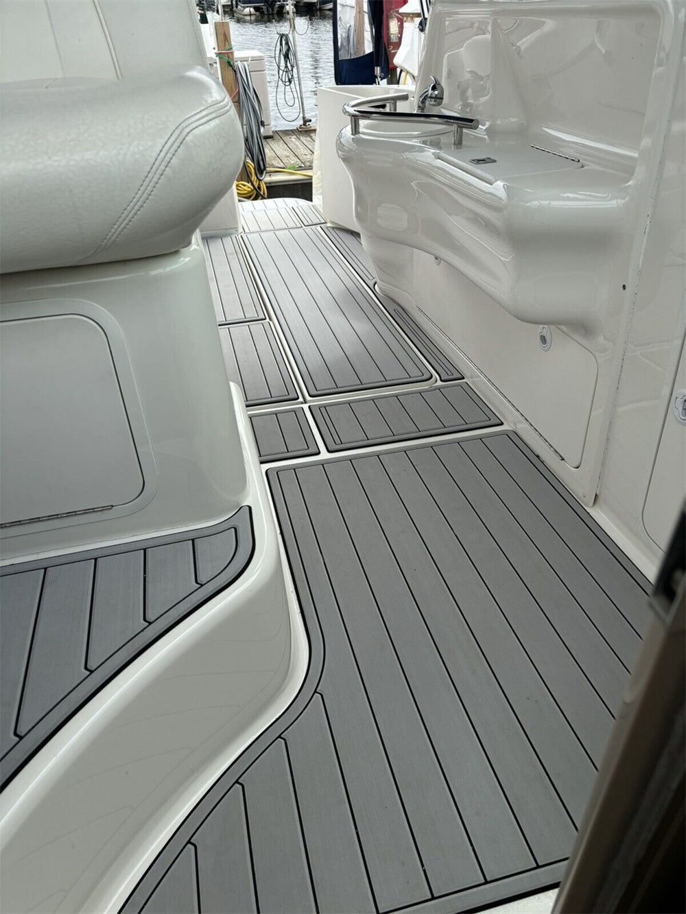 1998-2002 Sea Ray Sundancer 310 Swim Platform Cockpit Pad Boat EVA Teak Floor SeaDek MarineMat Gatorstep Style Self Adhesive