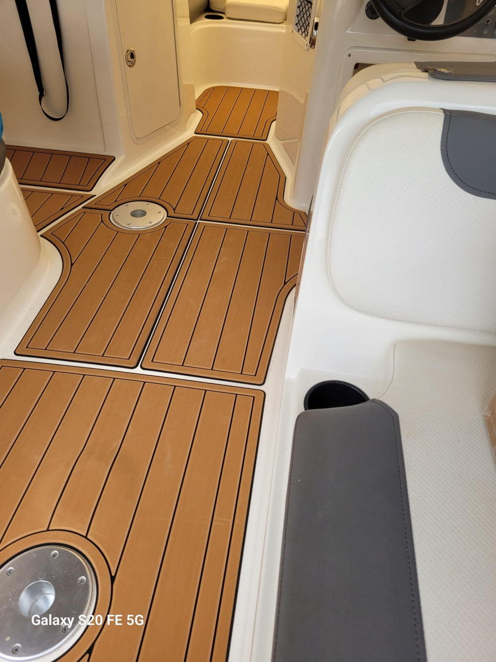 2019 Bayliner E7 Swim Platform Cockpit Pad Boat EVA Teak Deck Floor Mat Seadek MarineMat Gatorstep Style Self Adhesive