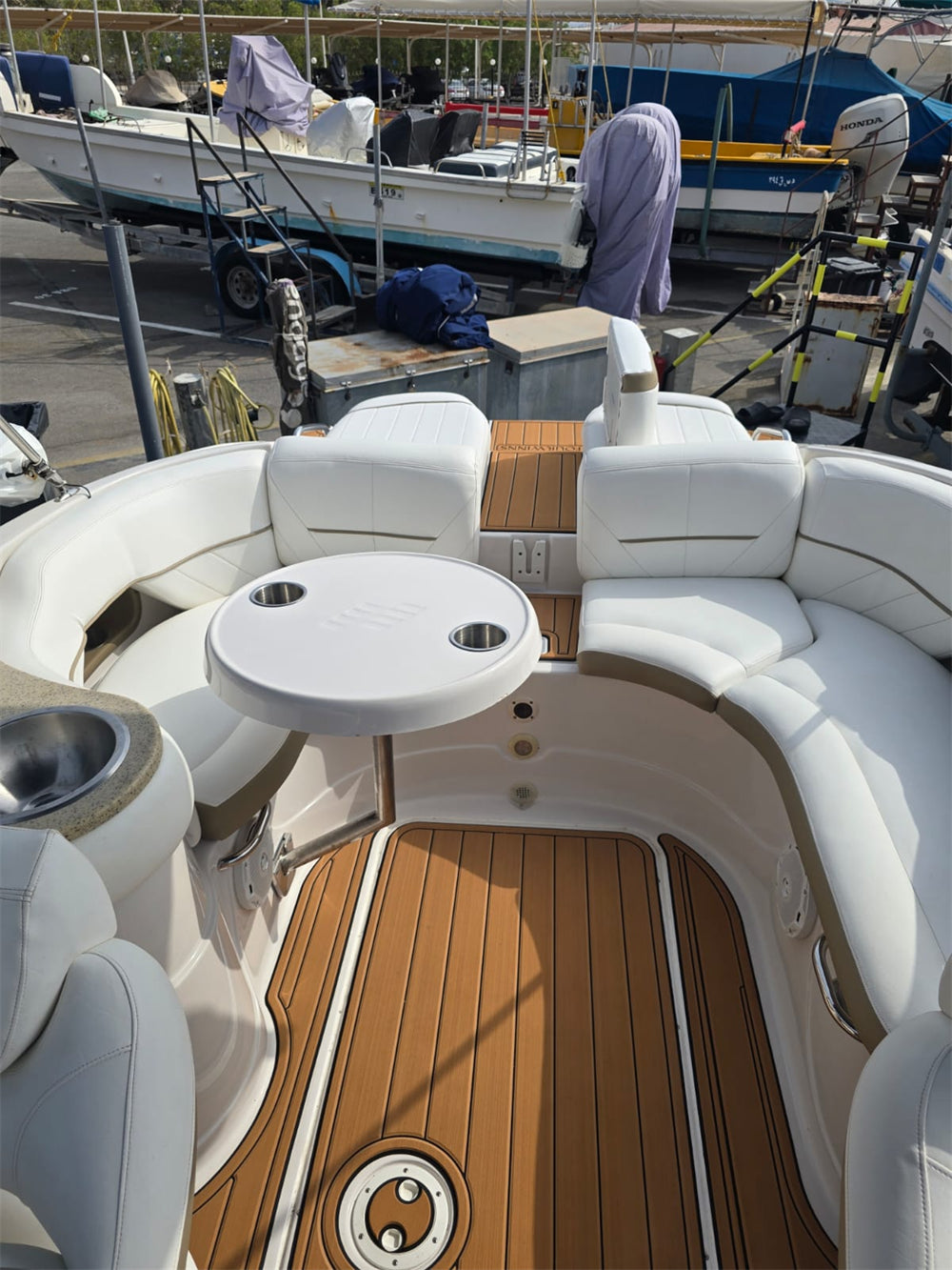 2011 Four Winns Horizon 240 Swim Platform Cockpit Boat EVA Foam Teak Floor Pad SeaDek MarineMat Gatorstep Style Self Adhesive