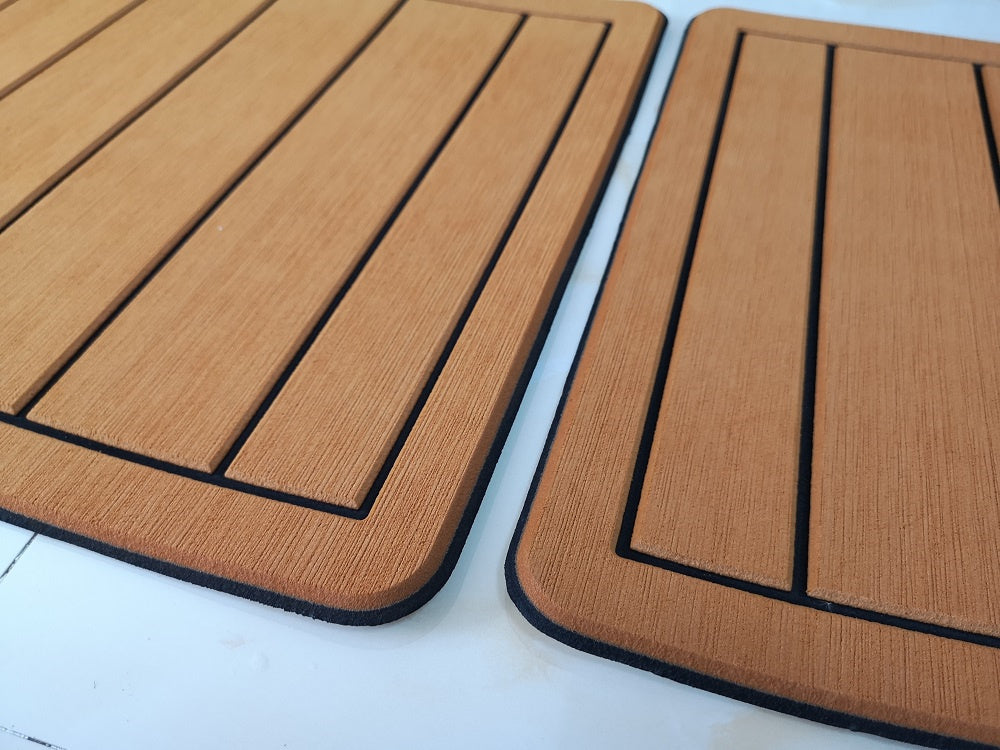 Cobalt 232 Swim Platform Step Pad Boat EVA Foam Faux Teak Deck Floor Mat SeaDek MarineMat Gatorstep Style Self Adhesive