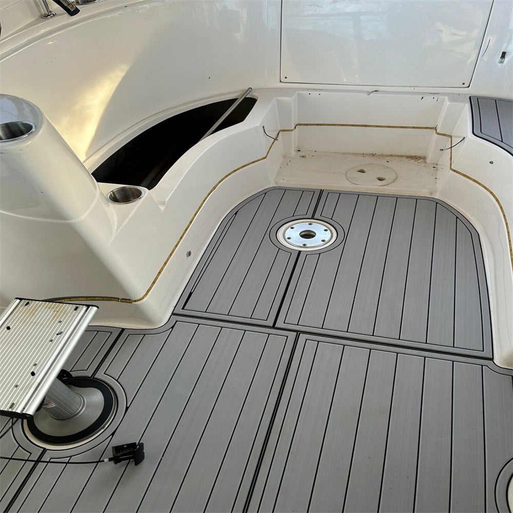 2009 Rinker Cuddy Captiva 246CC Swim Platform Cockpit Bow Pad Boat EVA Foam Faux Teak Floor Mat SeaDek Marine Mat Gatorstep