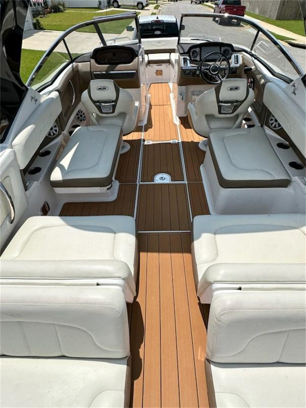 2016 Chaparral 257 SSX Swim Platform Cockpit Boat EVA Foam Faux Teak Floor Pad