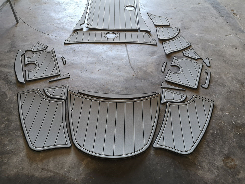 2008 Azure 298 Swim Platform Cockpit Pad Boat EVA Foam Faux Teak Deck Floor Mat SeaDek MarineMat Gatorstep Style Self Adhesive