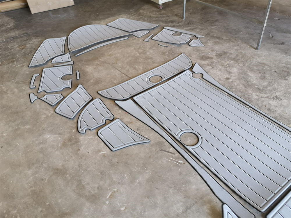 2008 Azure 298 Swim Platform Cockpit Pad Boat EVA Foam Faux Teak Deck Floor Mat SeaDek MarineMat Gatorstep Style Self Adhesive