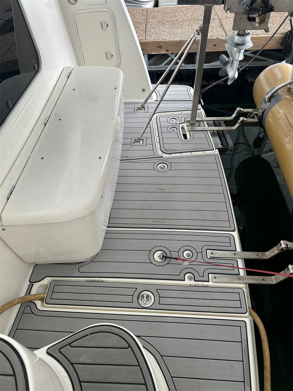 2006 Meridian 408 Swim Platform Step Pad Boat EVA Foam Faux Teak Deck Floor Mat