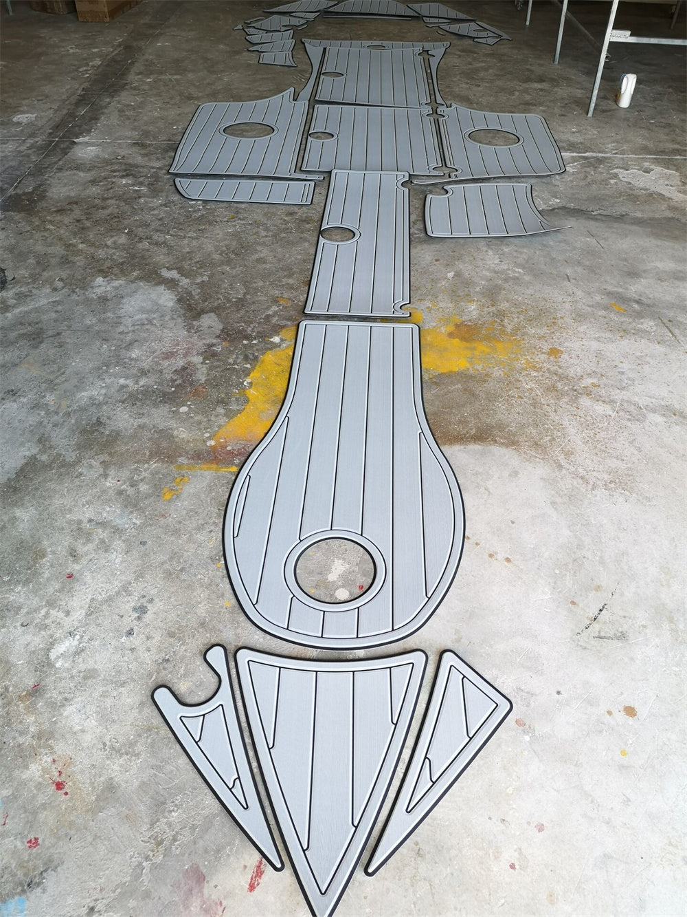 2008 Azure 298 Swim Platform Cockpit Pad Boat EVA Foam Faux Teak Deck Floor Mat SeaDek MarineMat Gatorstep Style Self Adhesive