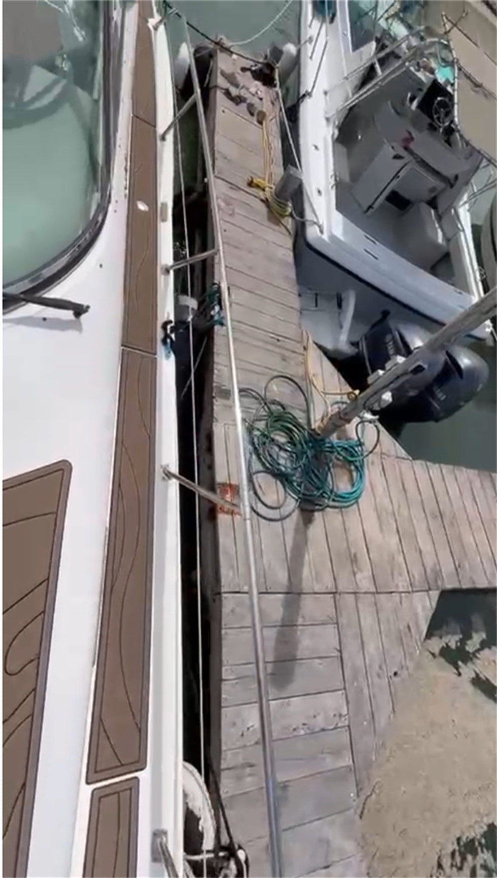 1997 Sea Ray 400 Sundancer Bow Pad Boat EVA Teak Deck Floor Mat SeaDek MarineMat Gatorstep Style