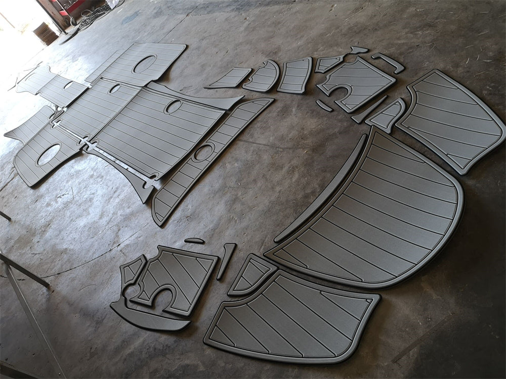 2008 Azure 298 Swim Platform Cockpit Pad Boat EVA Foam Faux Teak Deck Floor Mat SeaDek MarineMat Gatorstep Style Self Adhesive