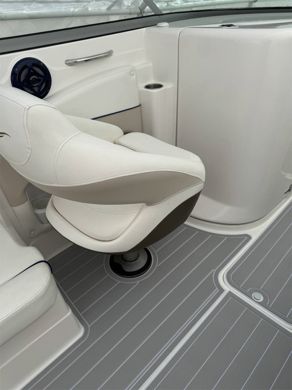 2008 Rinker Captiva 246 Cockpit Bow Pad Boat EVA Foam Faux Teak Deck Floor Mat SeaDek MarineMat Gatorstep Style Self Adhesive