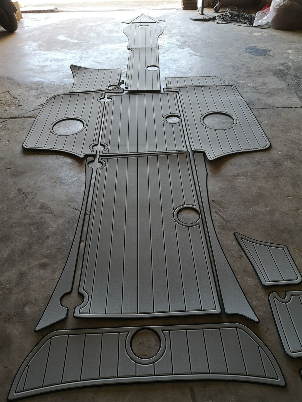 2008 Azure 298 Swim Platform Cockpit Pad Boat EVA Foam Faux Teak Deck Floor Mat SeaDek MarineMat Gatorstep Style Self Adhesive