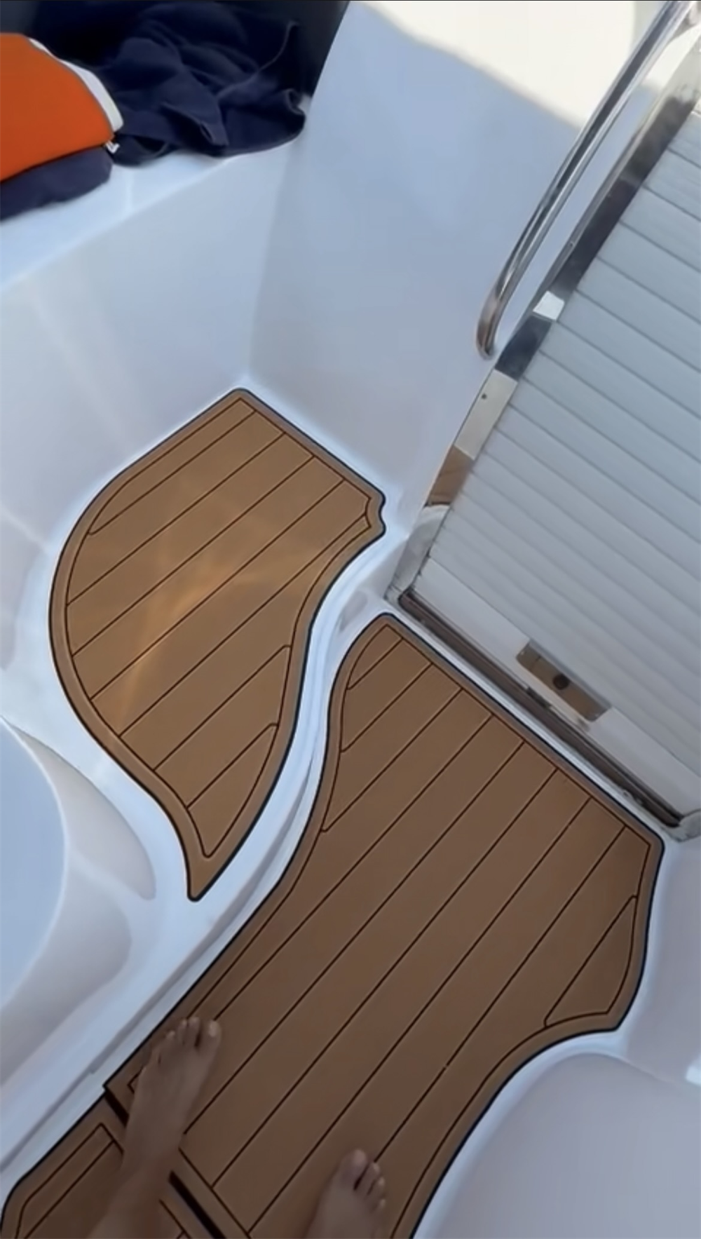 1996 Sunseeker Camargue 51 Cockpit Boat EVA Foam Faux Teak Deck Floor Mat Seadek MarineMat Gatorstep Style Self Adhesive