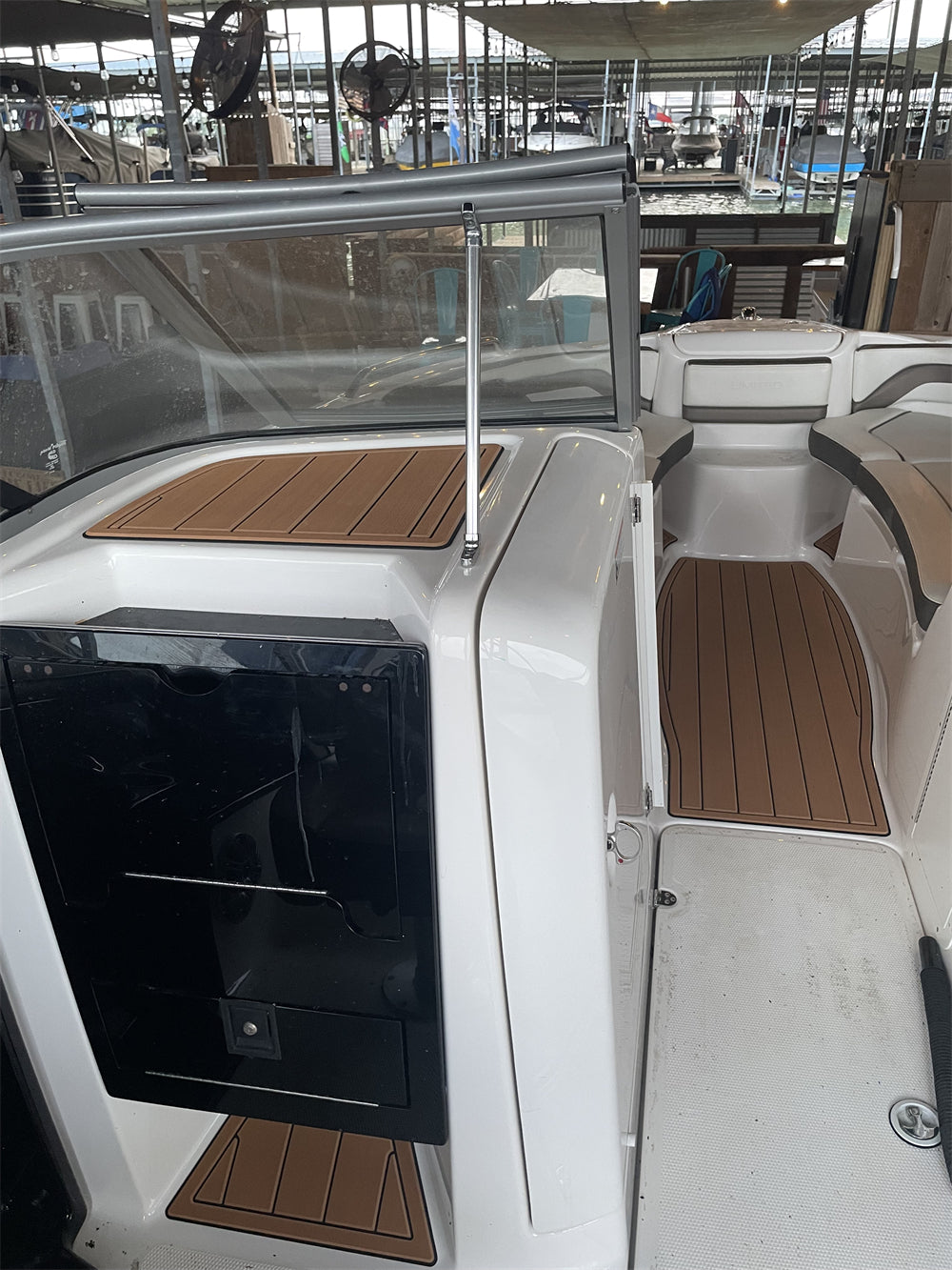 2015 Yamaha 242 Limited S Swim Platform Cockpit Boat EVA Mat Foam Faux Teak Floor Pad SeaDek MarineMat Style Self Adhesive