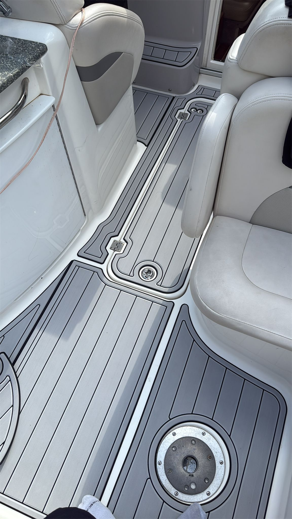 2007 Chaparral 275 SSI Swim Platform Cockpit Pad Boat EVA Foam Faux Teak Deck Floor Mat SeaDek MarineMat Gatorstep Style Self Adhesive