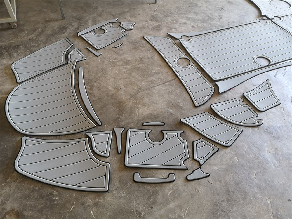 2008 Azure 298 Swim Platform Cockpit Pad Boat EVA Foam Faux Teak Deck Floor Mat SeaDek MarineMat Gatorstep Style Self Adhesive