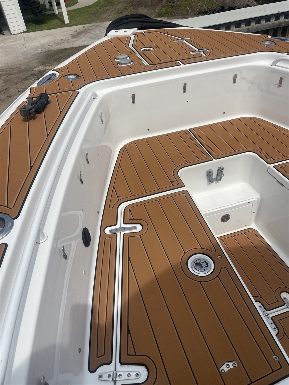 2021 Sea Hunt Ultra 275 Swim Platform Cockpit Boat EVA Foam Faux Teak Deck Floor Mat Pad SeaDek MarineMat Style Self Adhesive
