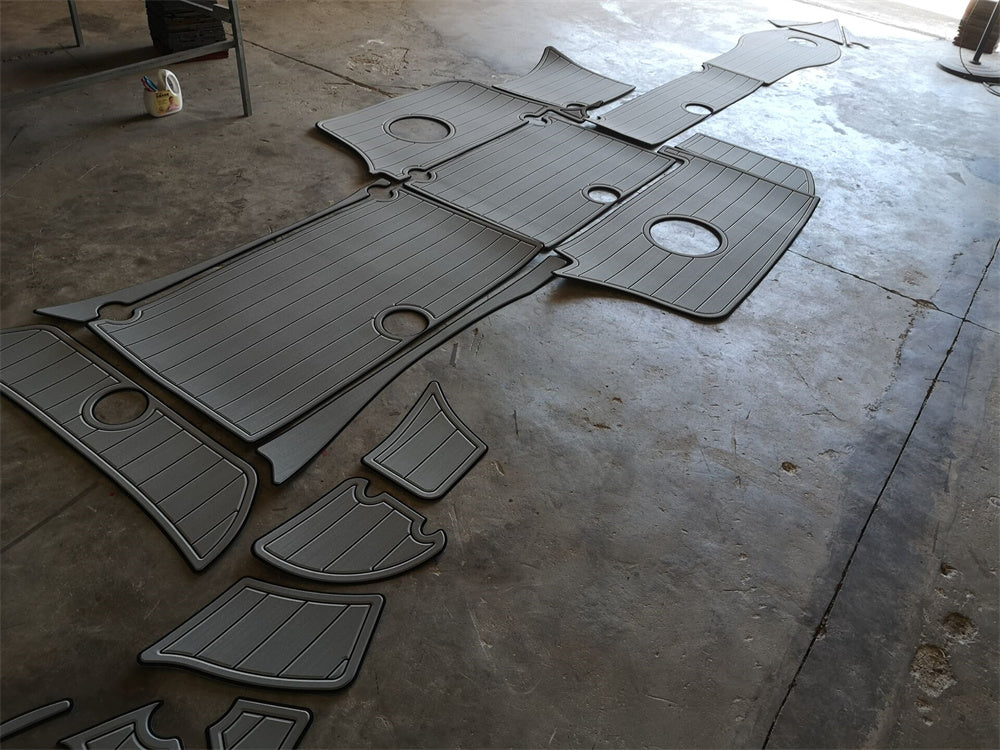 2008 Azure 298 Swim Platform Cockpit Pad Boat EVA Foam Faux Teak Deck Floor Mat SeaDek MarineMat Gatorstep Style Self Adhesive