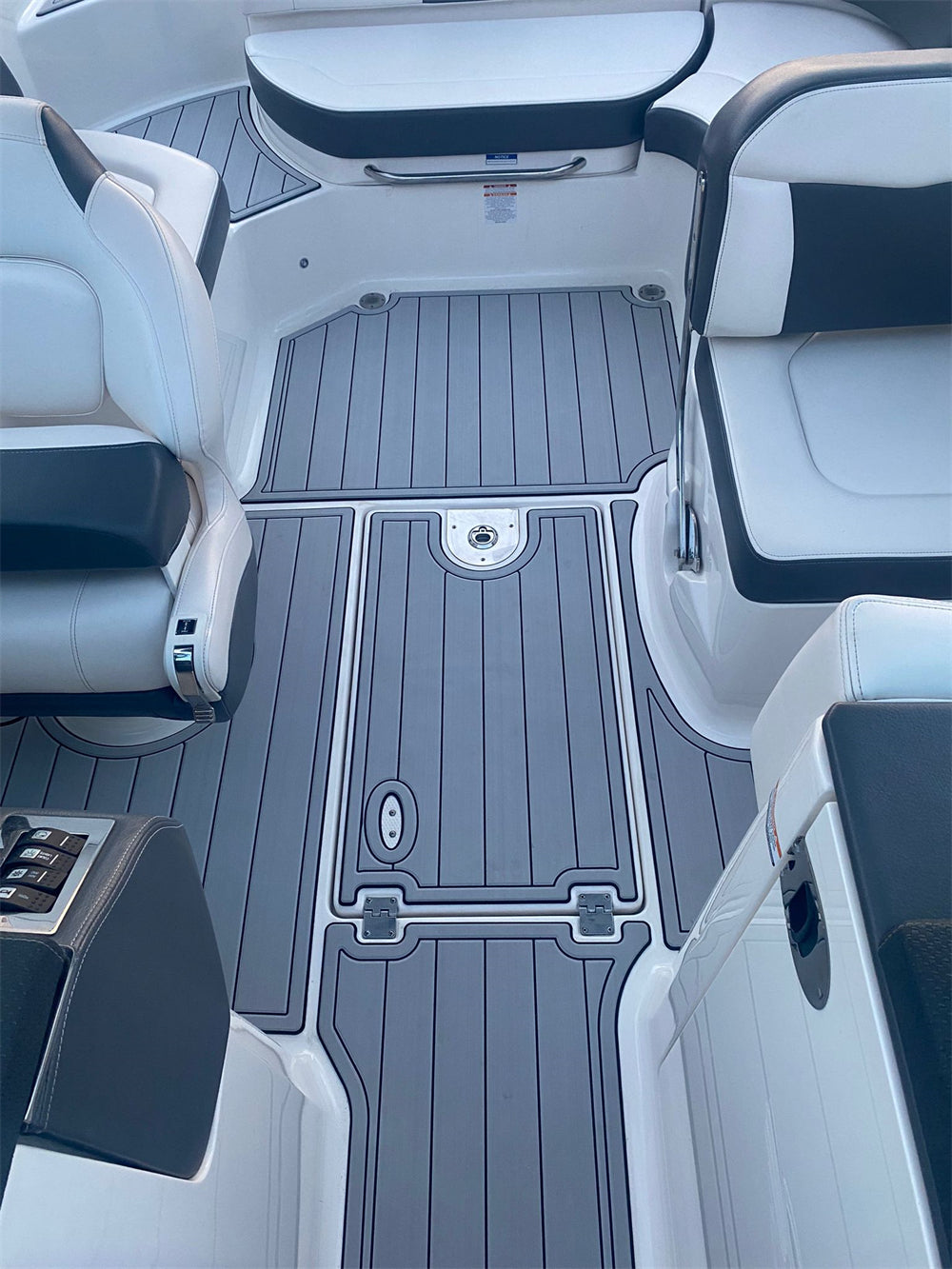 2019 Chaparral 237 SSX Swim Platform Cockpit Boat EVA Foam Faux Teak Floor Pad Seadek MarineMat Gatorstep Style Self Adhesive
