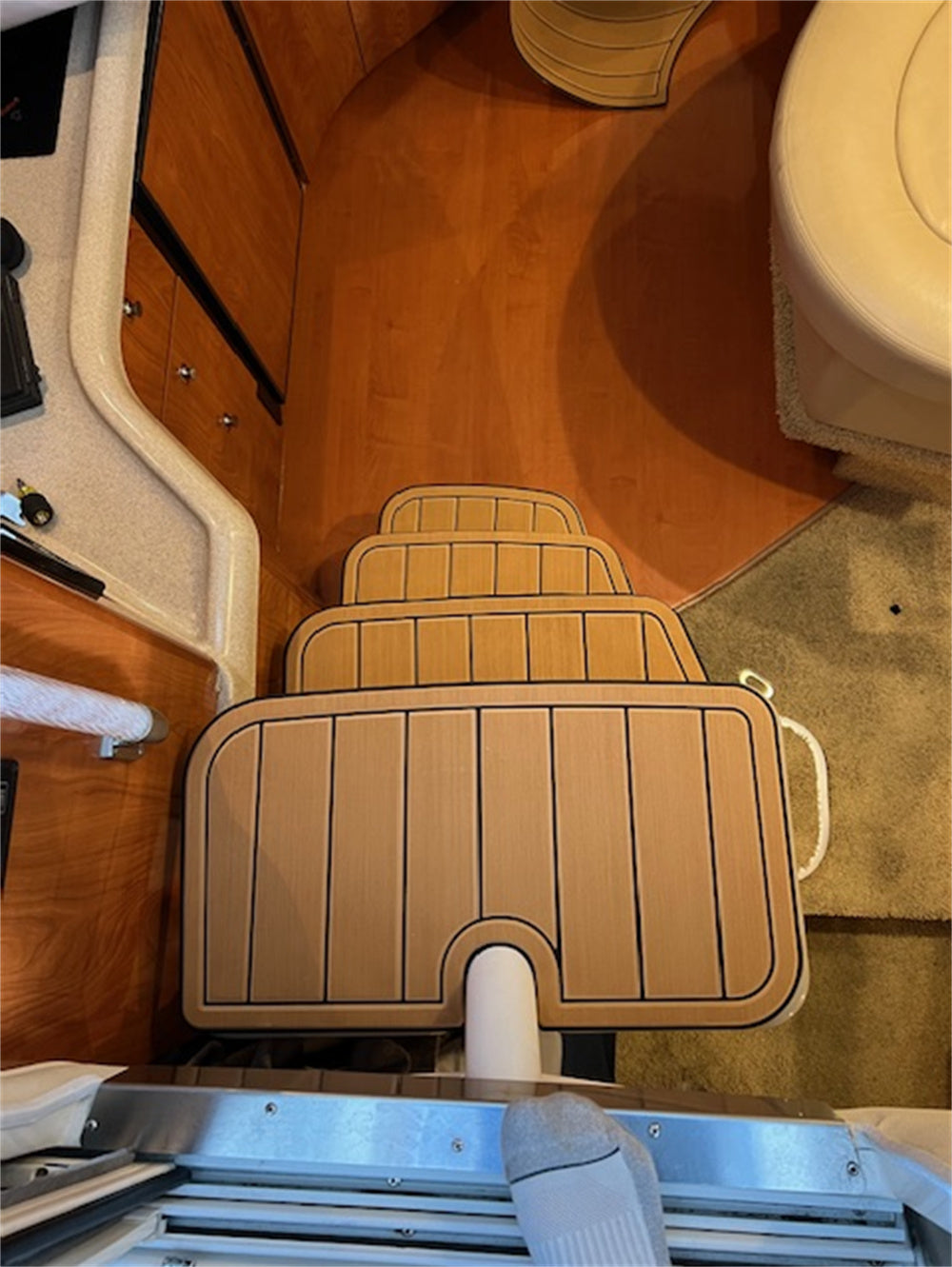 2007 Larson Cabrio 350 Swim Platform Cockpit Pad Boat EVA Foam Teak Deck Floor Mat SeaDek MarineMat Gatorstep Style Adhesive