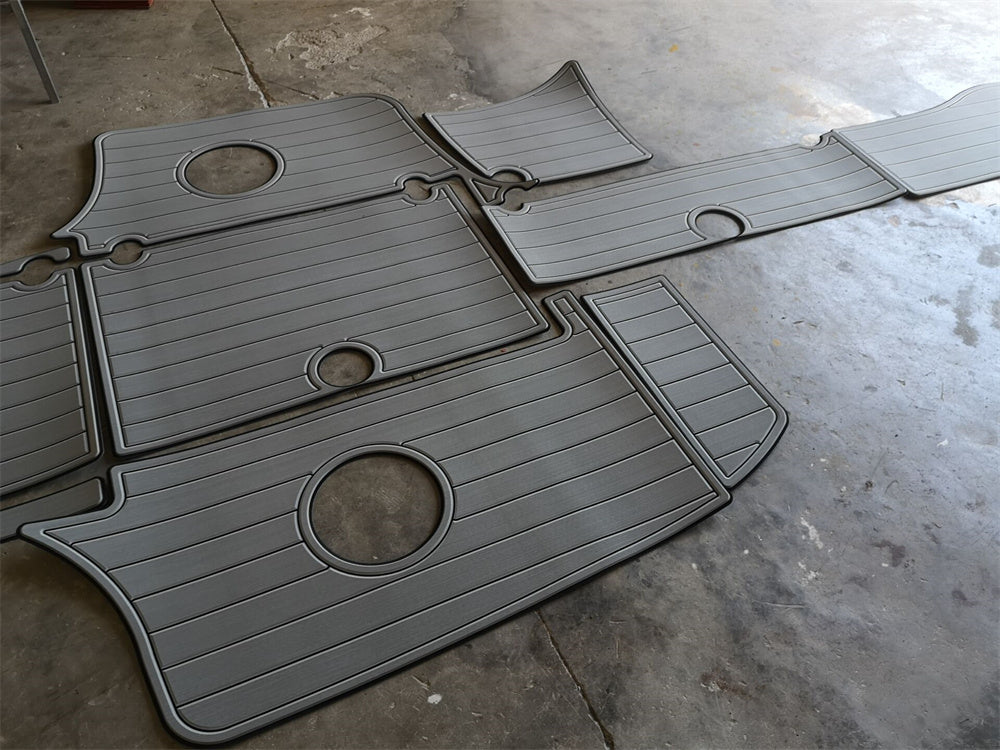 2008 Azure 298 Swim Platform Cockpit Pad Boat EVA Foam Faux Teak Deck Floor Mat SeaDek MarineMat Gatorstep Style Self Adhesive