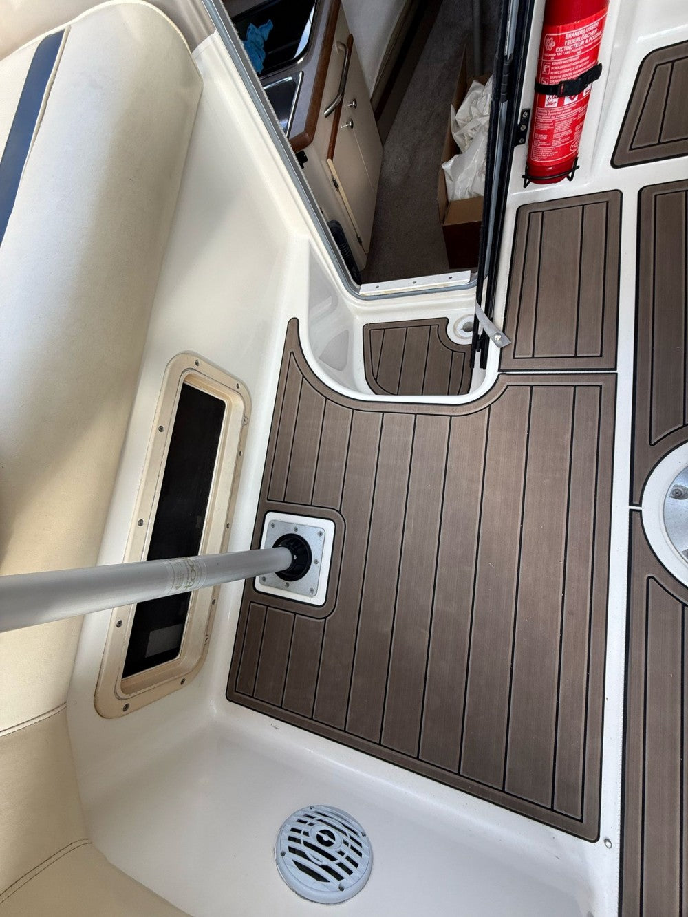 1998 Bayliner 2655 Swim Platform Cockpit Bow Pad Boat EVA Faux Teak Deck Floor Mat SeaDek MarineMat Gatorstep Style Self Adhesive