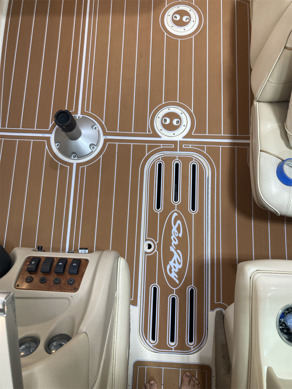 1995 Sea Ray 200 Signature Select Swim Platform Cockpit Boat EVA Teak Deck Floor Pad Mat SeaDek MarineMat Style Self Adhesive