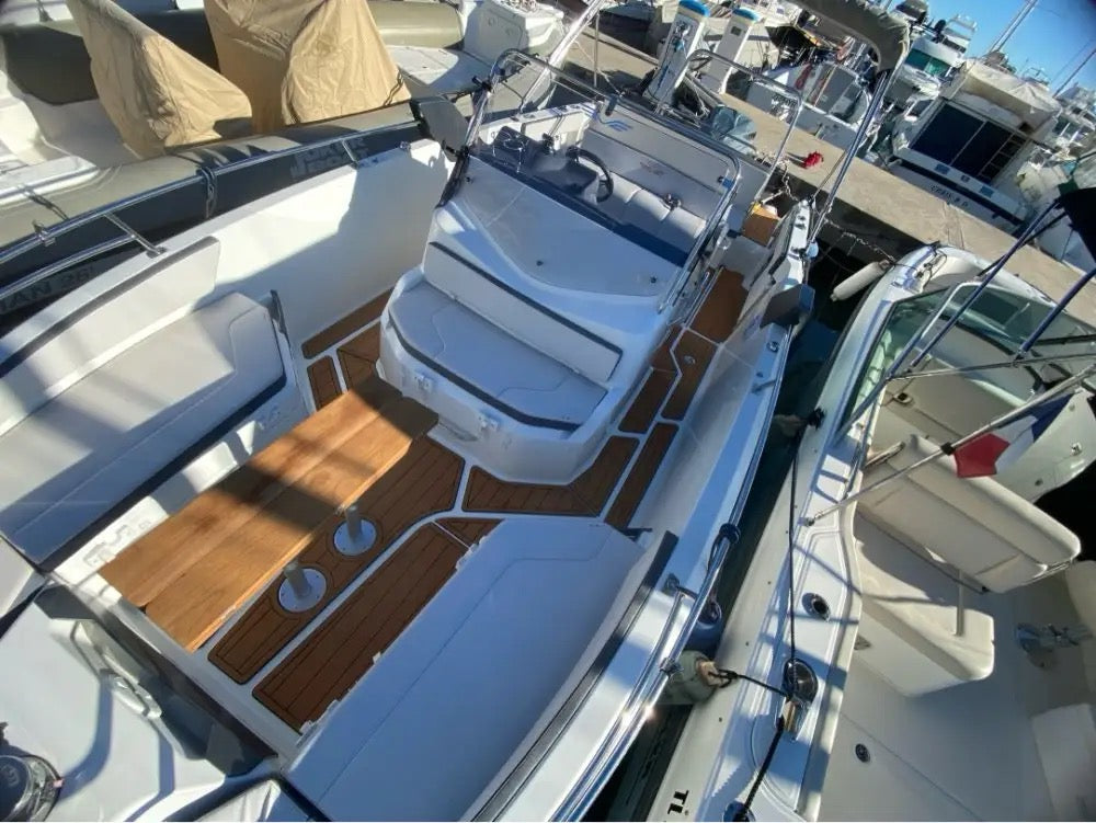 2016 Beneteau Flyer 7.7 Spacedeck Swim Platform Cockpit Boat EVA Faux Teak Floor Mat Seadek MarineMat Gatorstep Style Self Adhesive