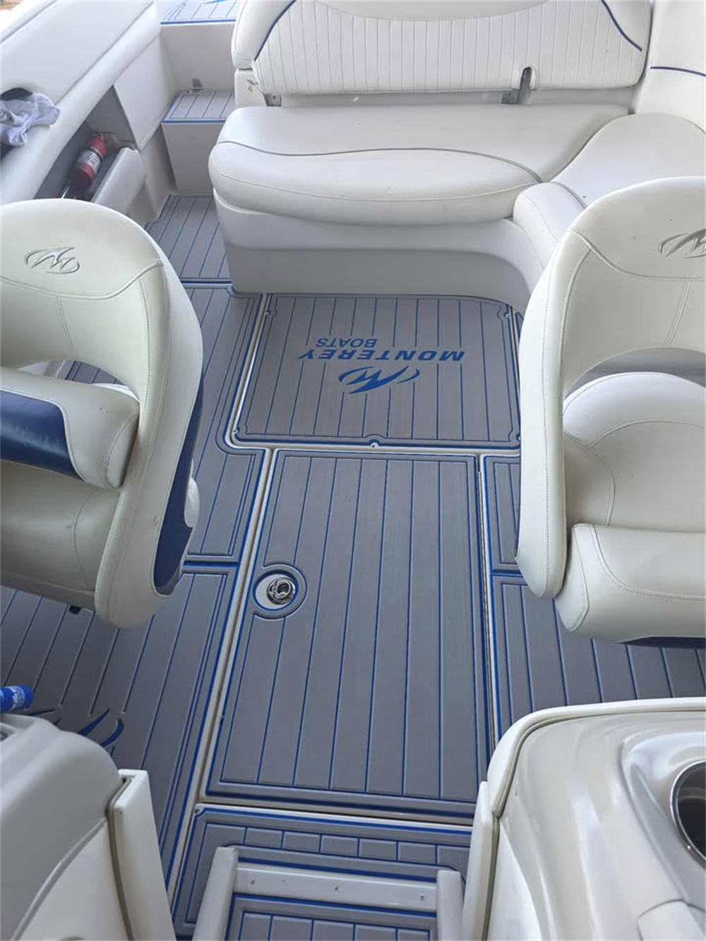 2005 Monterey 228SI Swim Platform Cockpit Pad Boat EVA Faux Teak Deck Floor Mat SeaDek MarineMat Gatorstep Style Self Adhesive