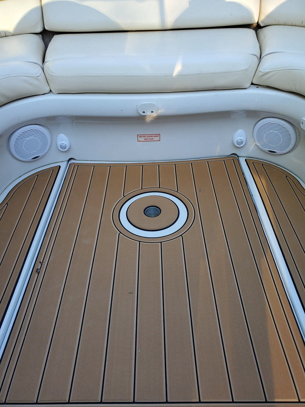 2001 Sea Ray 230 BR Swim Platform Cockpit Pad Boat EVA Foam Teak Deck Floor Mat SeaDek MarineMat Gatorstep Style Self Adhesive